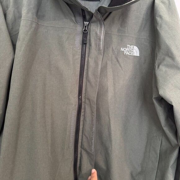 The North Face Sangro Men's Sz XL Hooded Lightweight Waterproof Jacket Fig Green - Picture 4 of 14